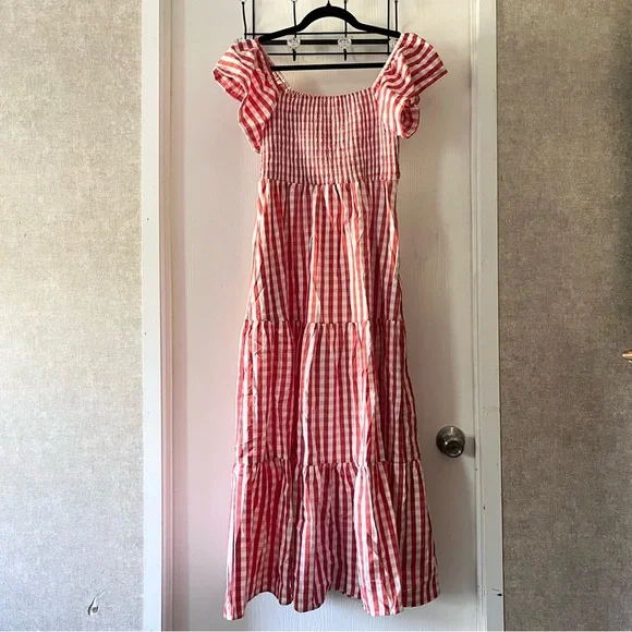 BUDDY LOVE Red Checkered Midi Dress - Picture 5 of 7